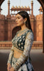 Unstitched Embroidered Blouse With Lehenga