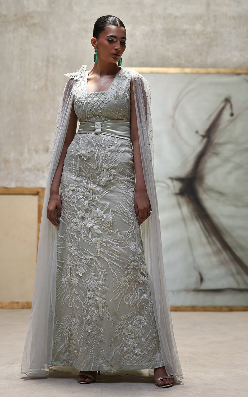 Net Embroidered Dress