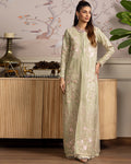 The Mint Sage Longline Kurta & Overlay Set