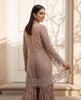 Dusty Rose Champagne Organza Jacket Ensemble.