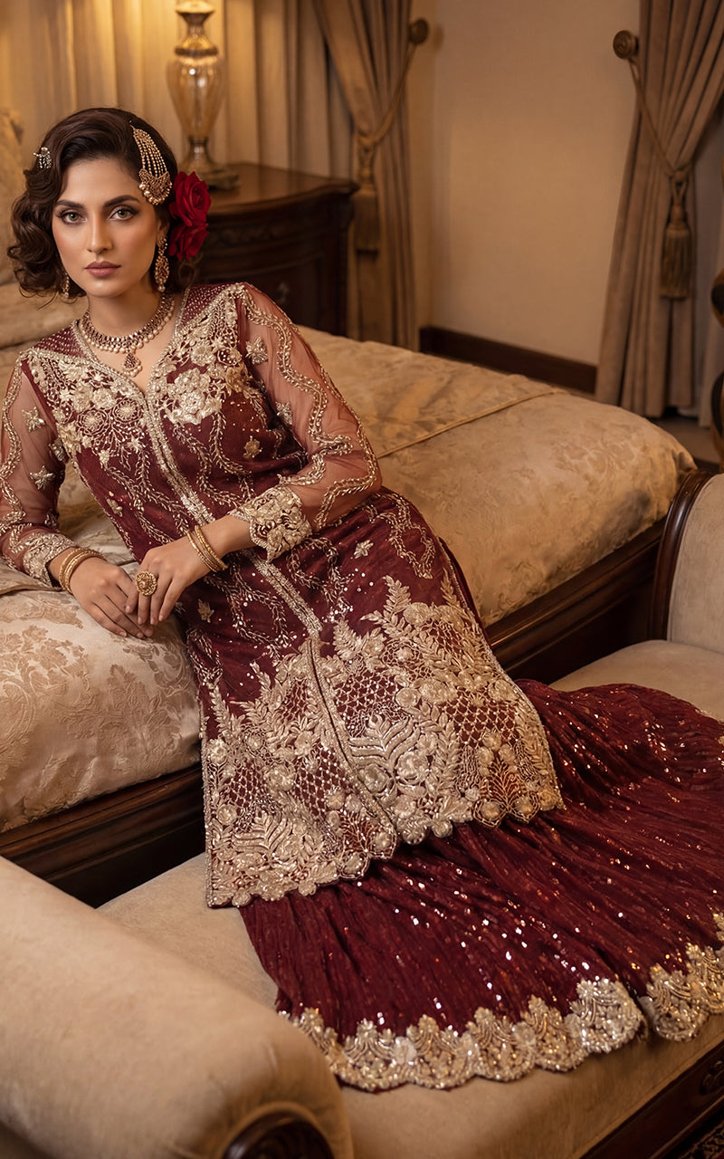 Embroidered Shirt With Skirt