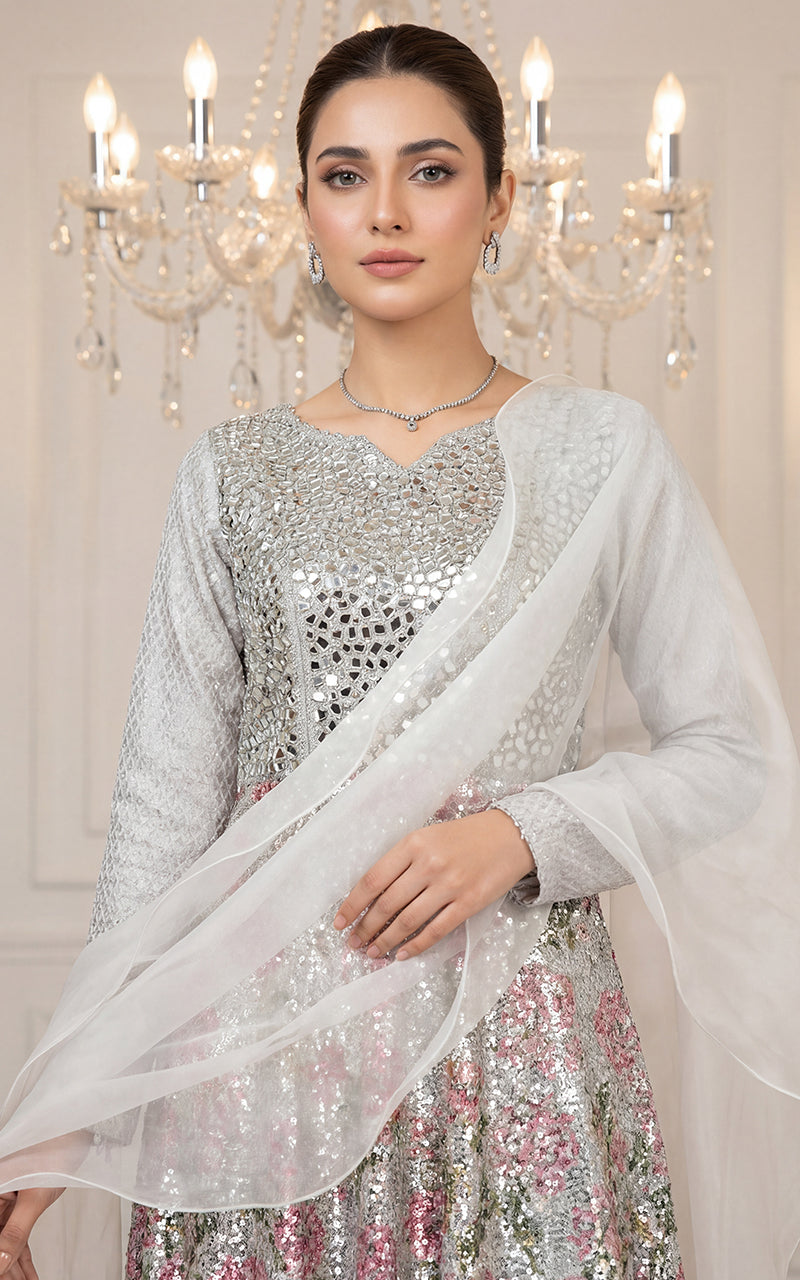 Embroidered Maxi With Dupatta