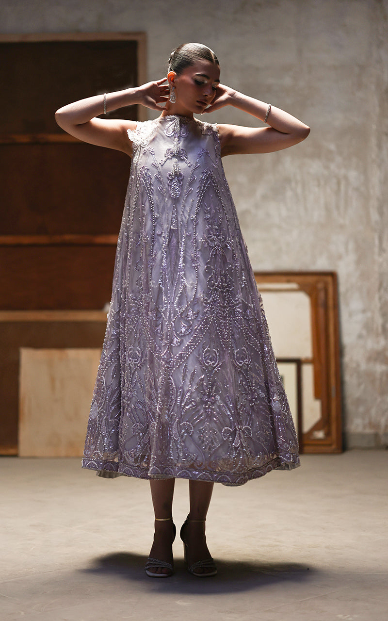 Net Embroidered Dress