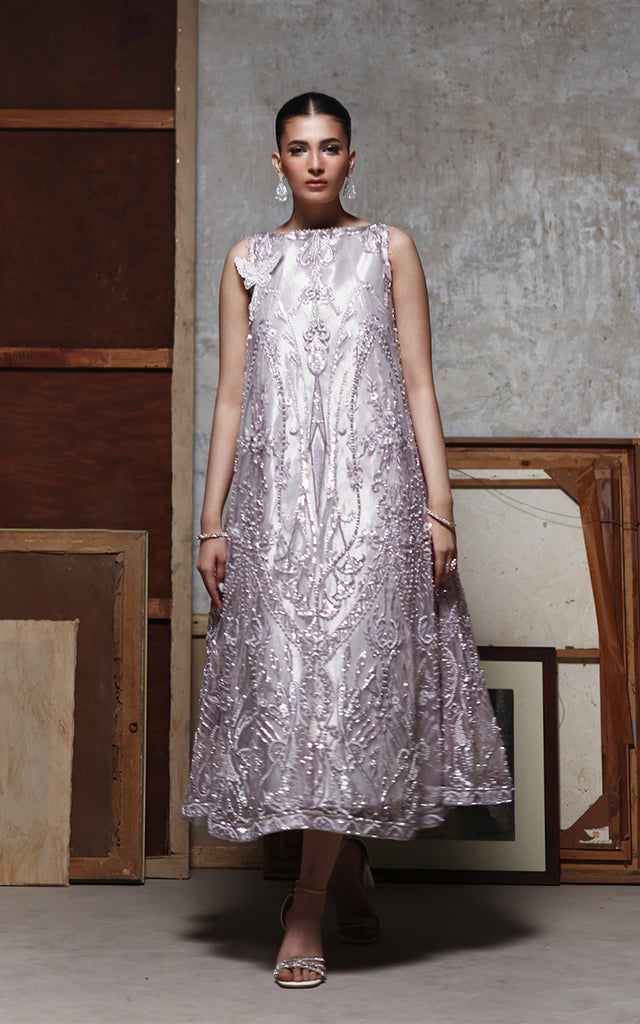 Net Embroidered Dress