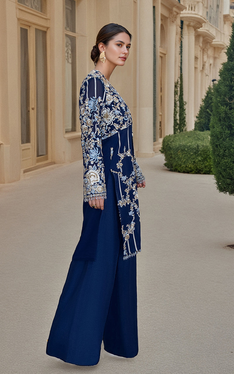 Chiffon Embroidered Shirt