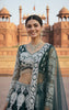 Unstitched Embroidered Blouse With Lehenga
