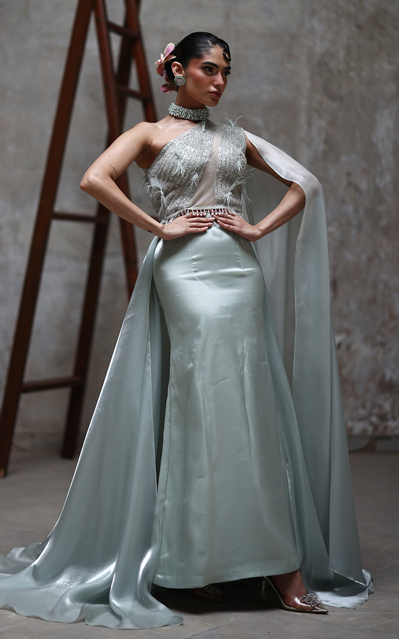 Embroidered Blouse With Skirt