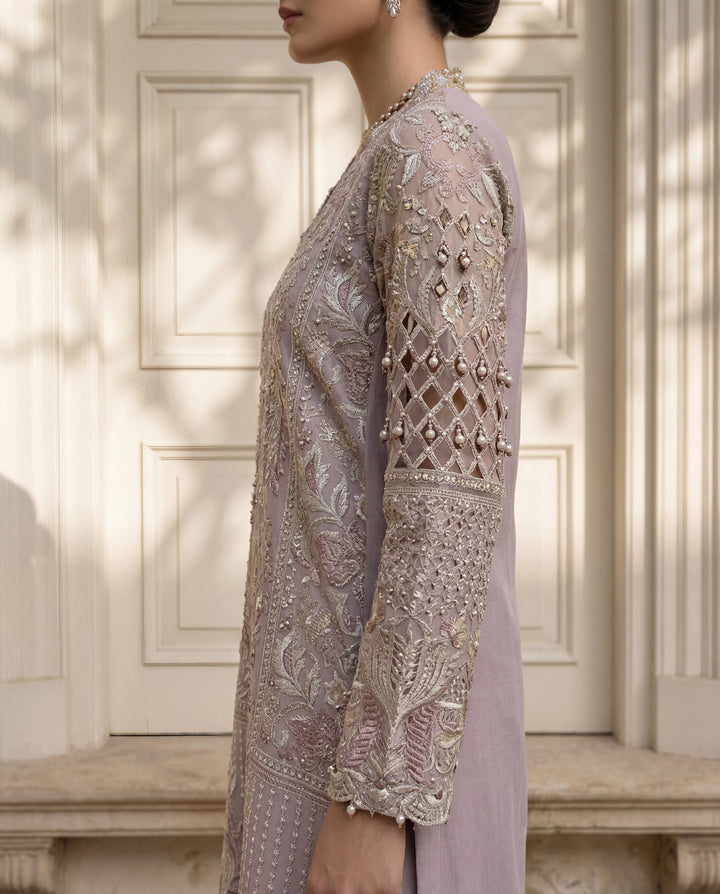 Lilac Embroidered Elegance Suit