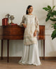 Unstitched Organza Embroidered Shirt With Skirt