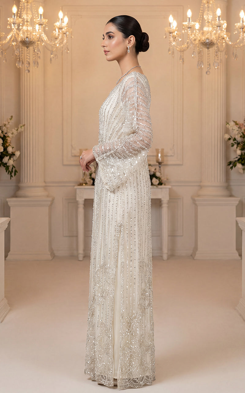 Unstitched Celestial Silver Kaftan