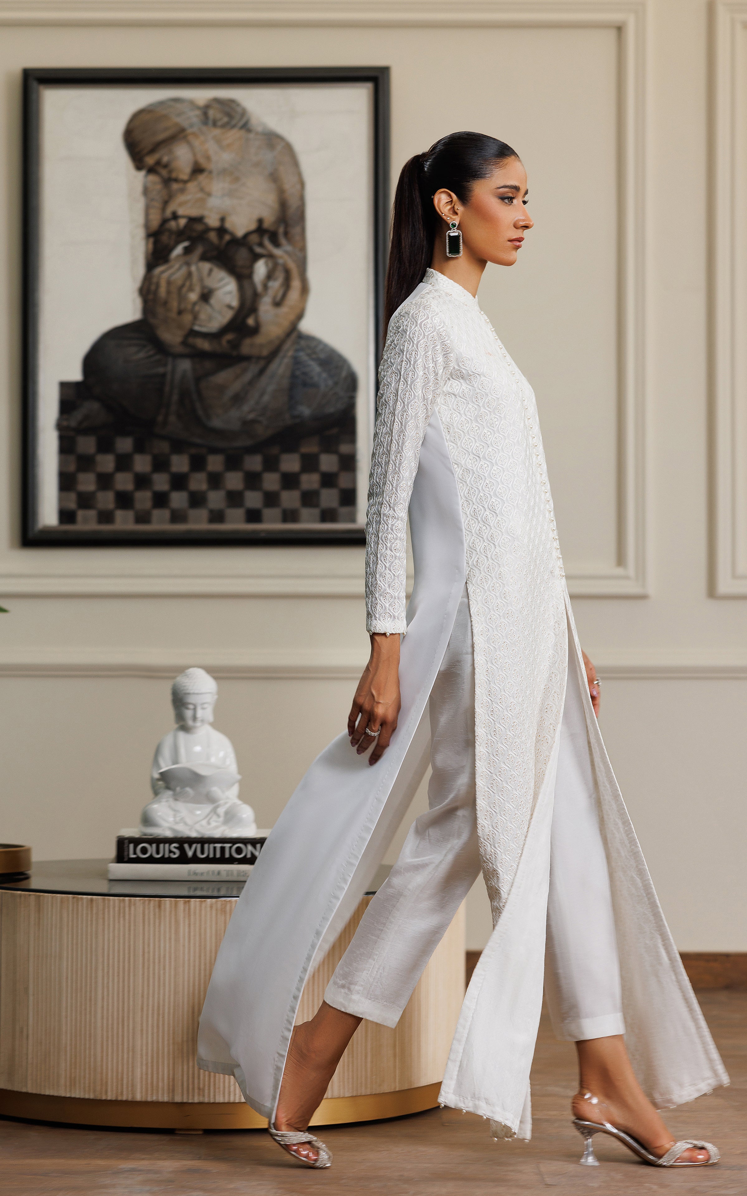 Chiffon Embroidered Dress