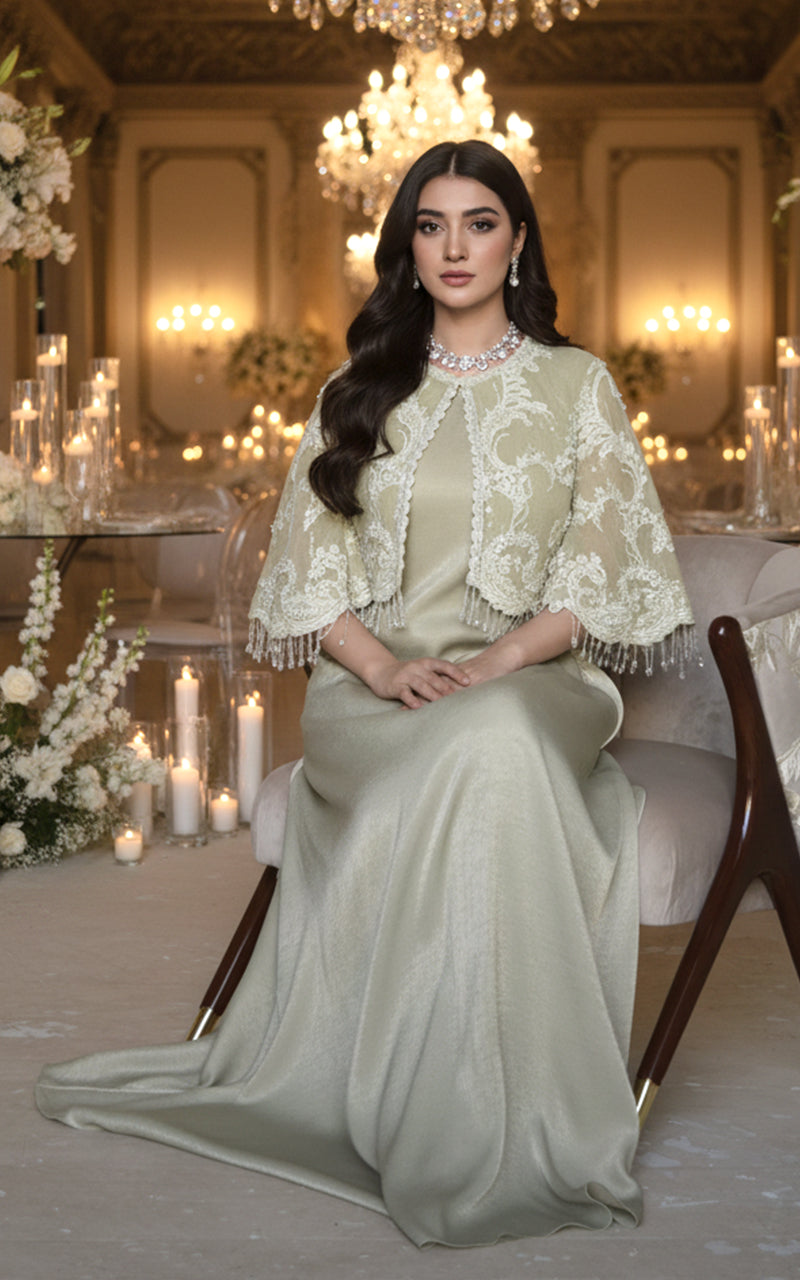 Embroidered Jacket With Dress