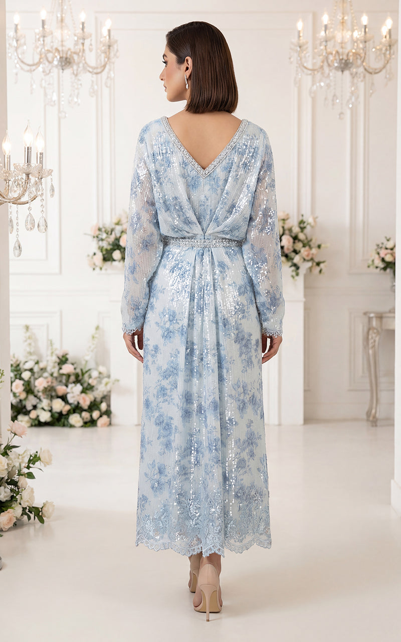 Azure Ethereal Shimmer Kaftan