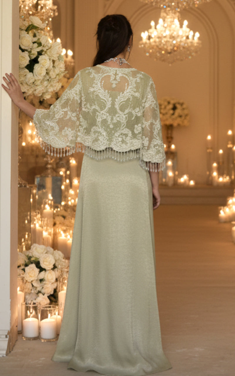Embroidered Jacket With Dress