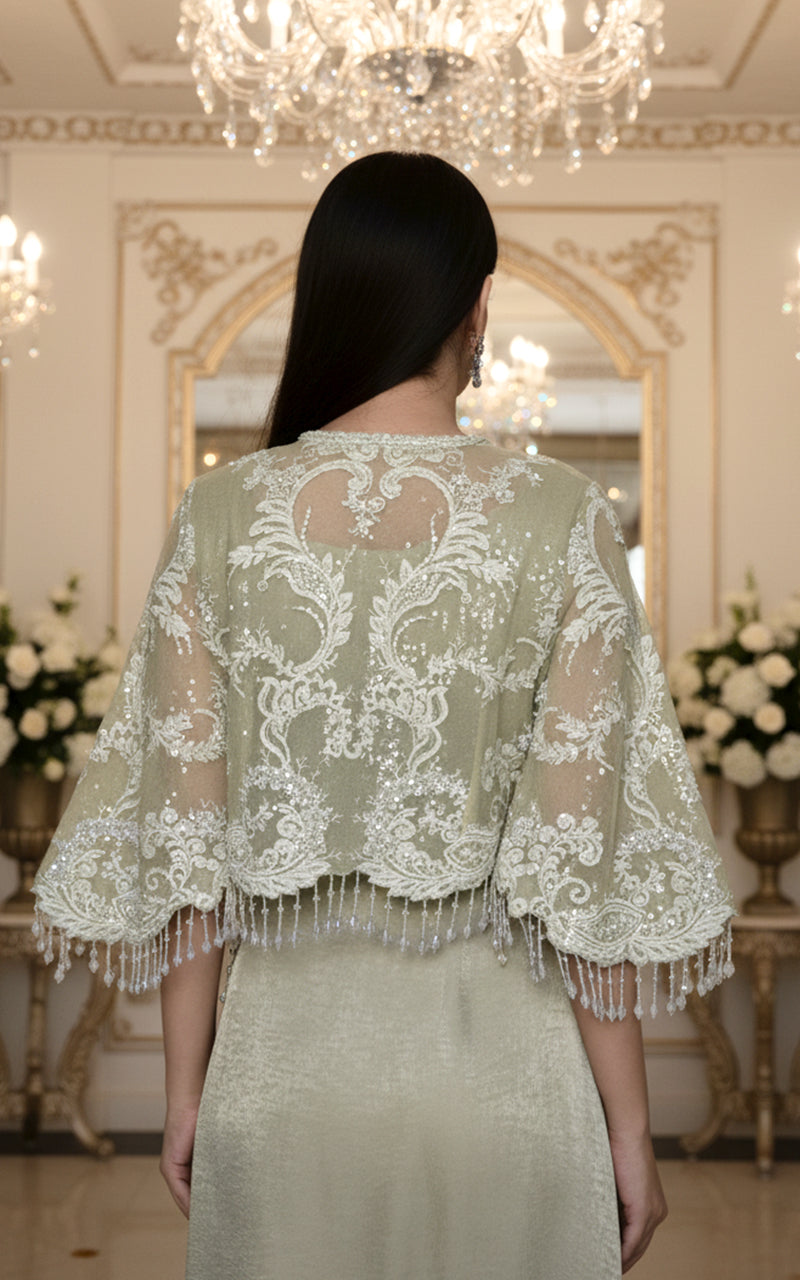 Embroidered Jacket With Dress