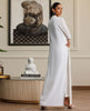 Ethereal Pearl-Buttoned Chiffon Kurta
