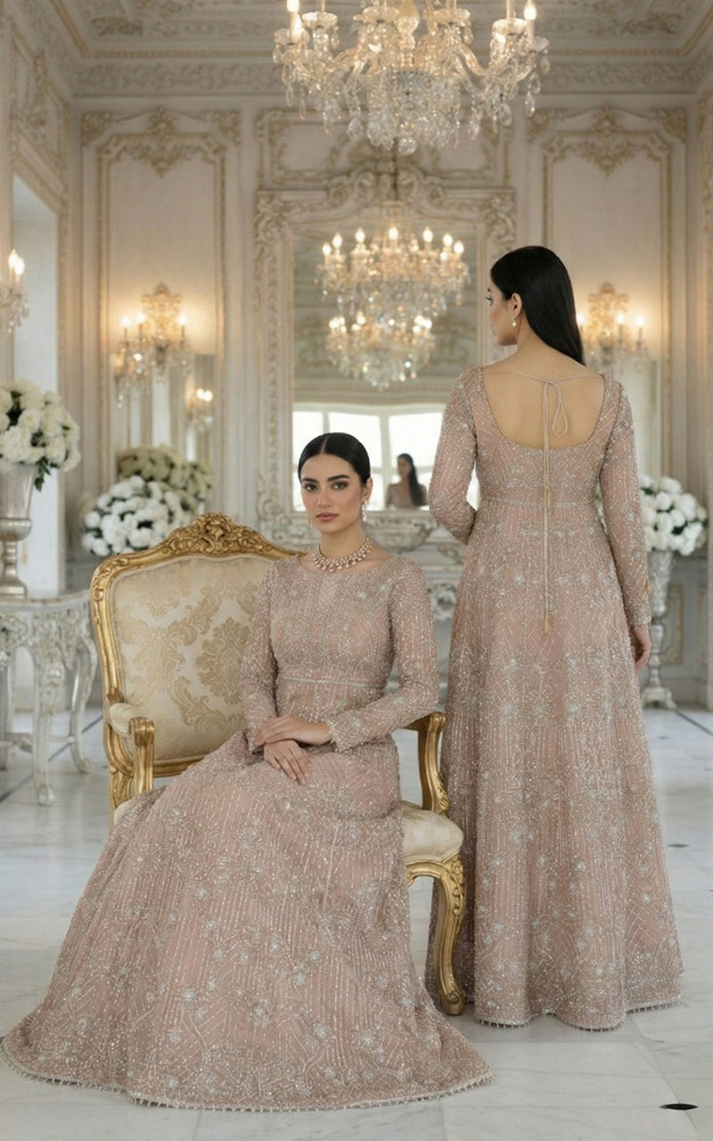 Embroidered Maxi With Dupatta