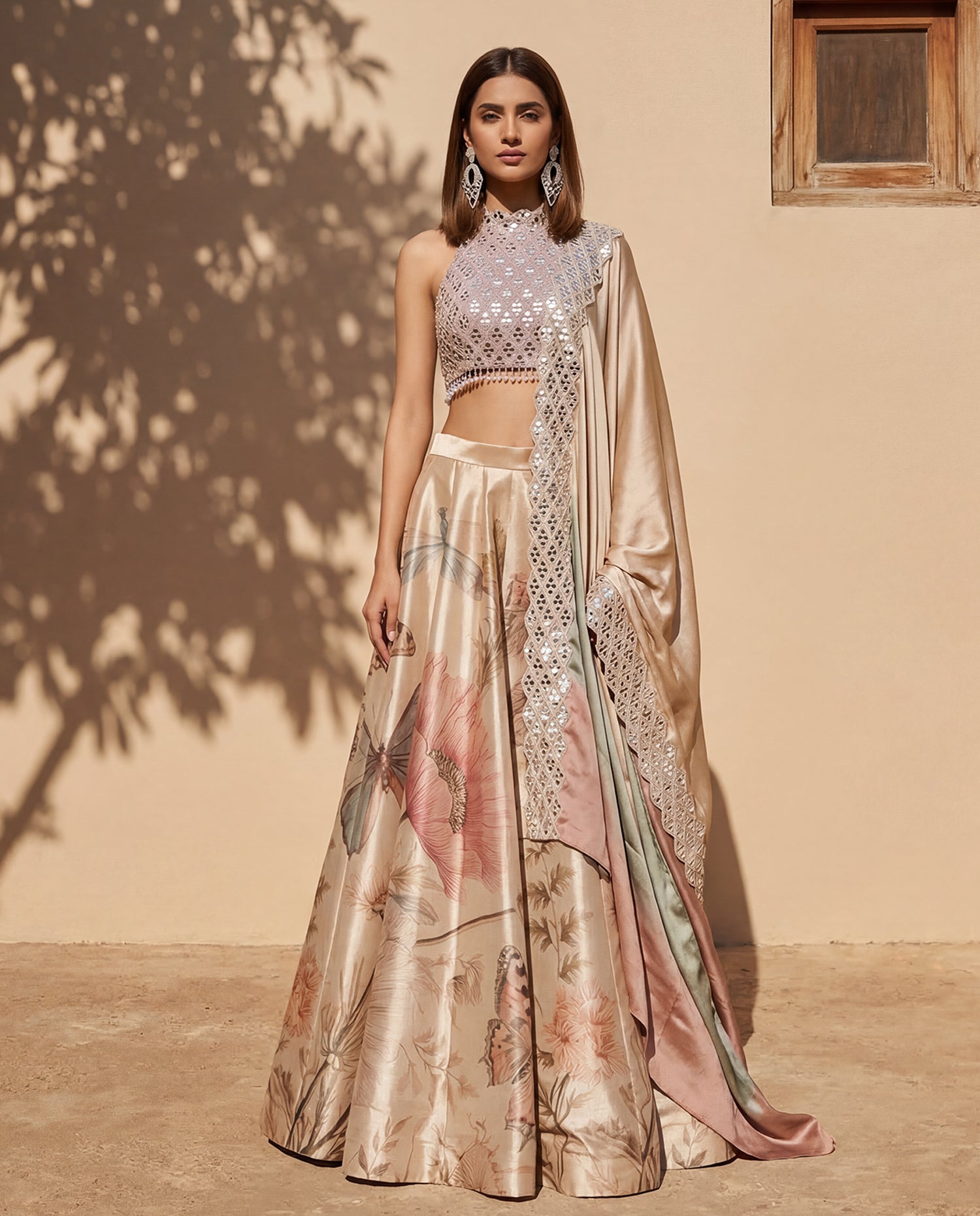 Unstitched Gold Petal Lattice
