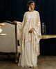 Organza Embroidered Cape With Maxi