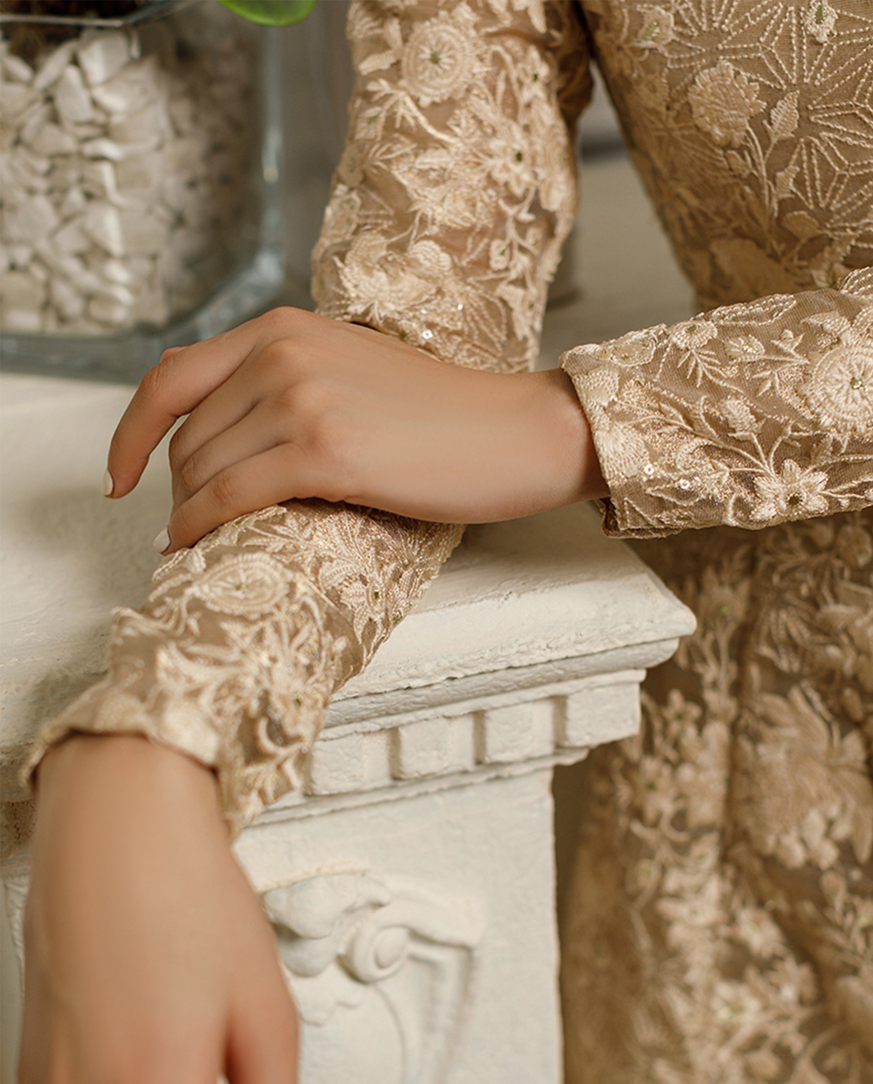 Gilded Fleur Peplum