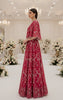 Net Embroidered Blouse With Cape And Lehenga