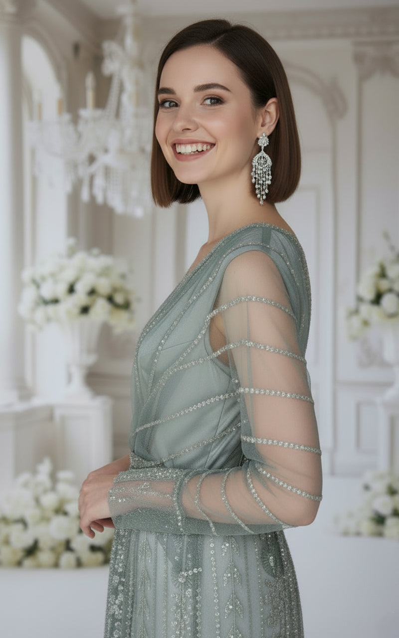 NET EMBROIDERED KAFTAN