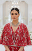 Net Embroidered Blouse With Cape And Lehenga