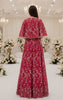 Net Embroidered Blouse With Cape And Lehenga