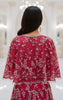 Net Embroidered Blouse With Cape And Lehenga