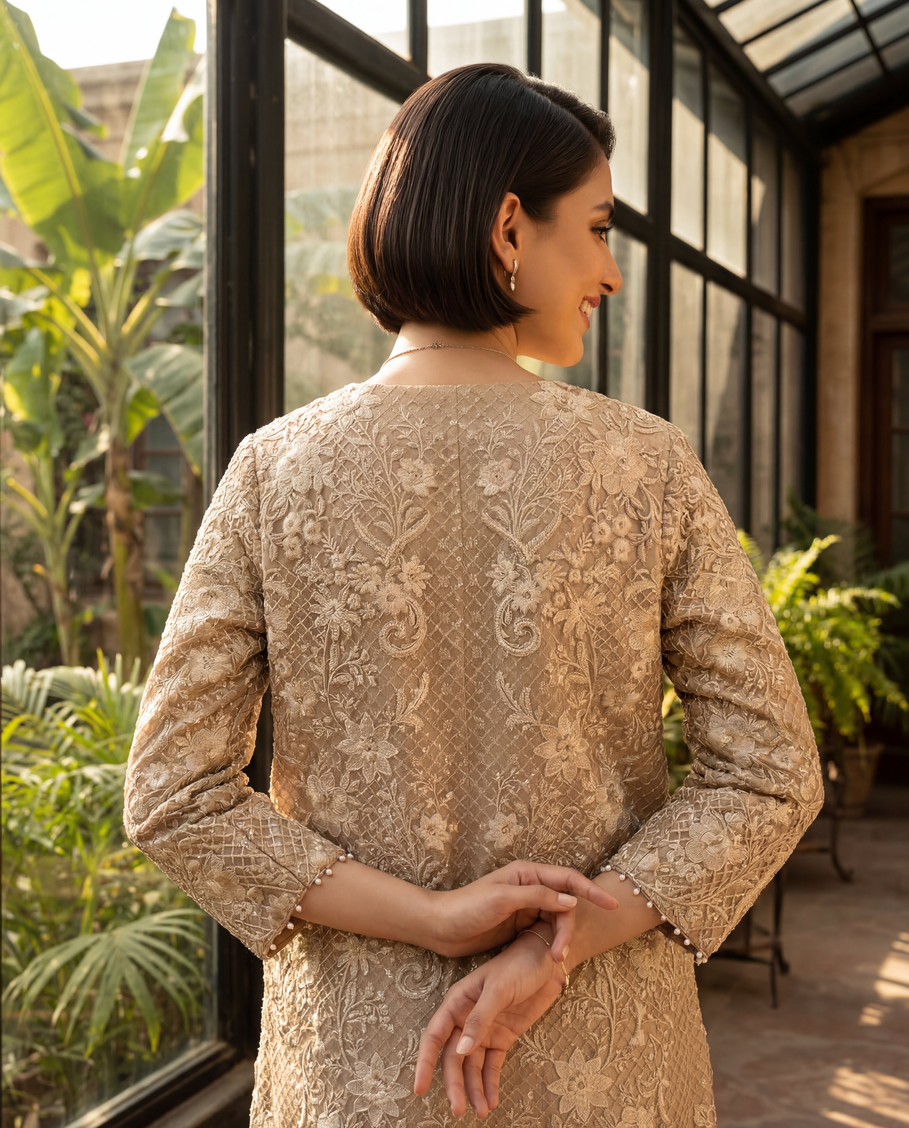 The Gilded Rose Front-Open Angrakha & Voluminous Ruffled Sharara