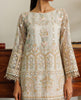 Unstitched Organza Embroidered Shirt With Skirt