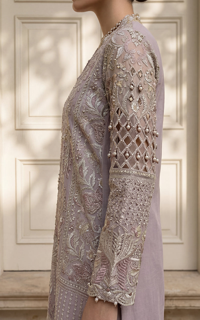 Unstitched Embroidered Shirt With Trouser And Dupatta