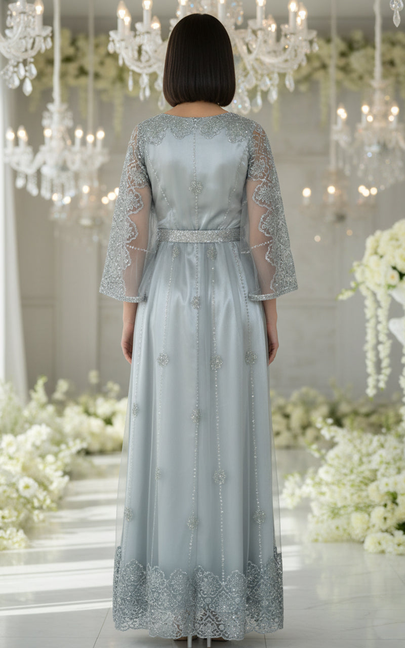 NET EMBROIDERED KAFTAN