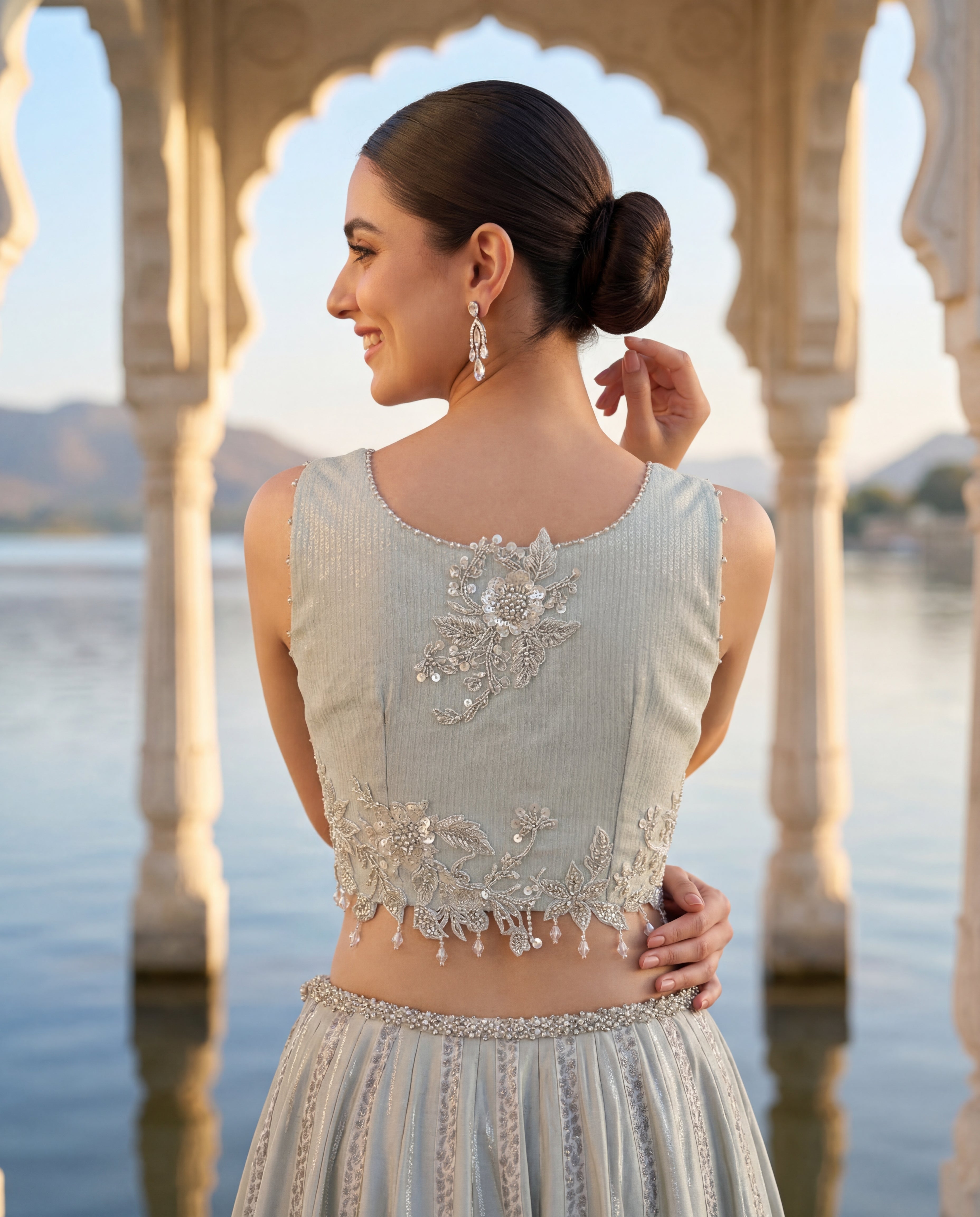 The Rose-Mist Organza Lehenga Set