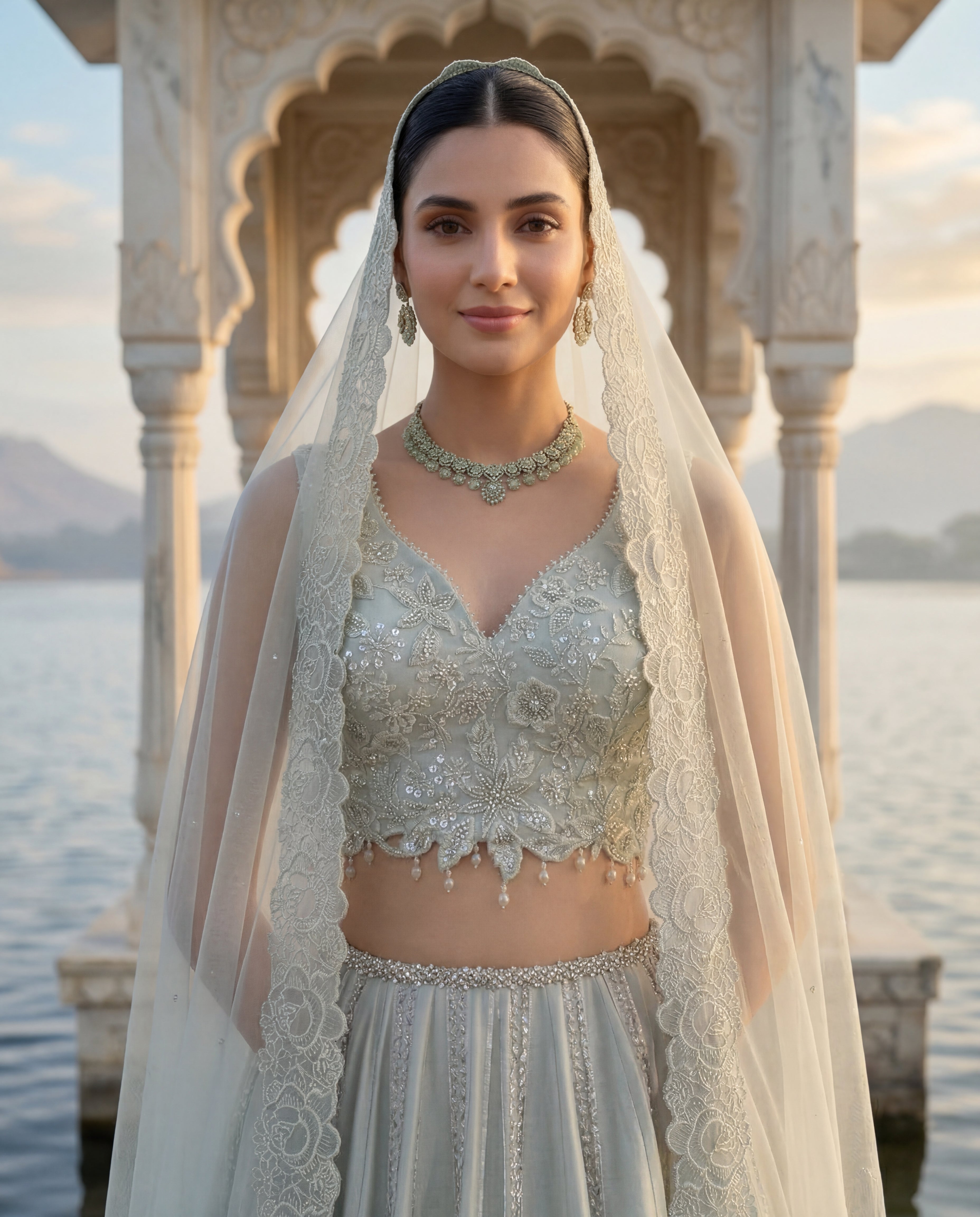 The Rose-Mist Organza Lehenga Set