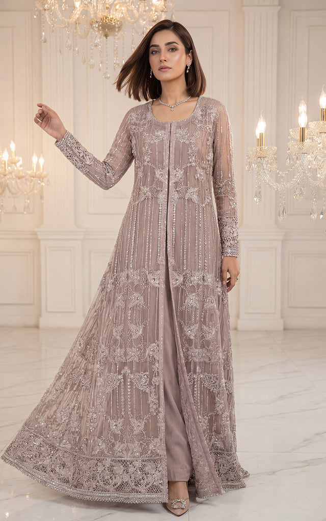 Embroidered Jacket With Maxi