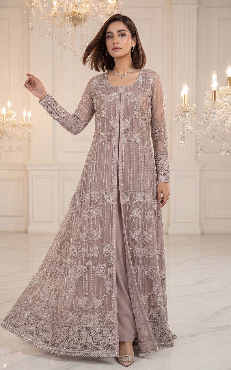 Embroidered Jacket With Maxi