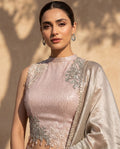Embellished Blouse With Printed Lehenga