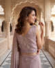 Mauve Serenity Chiffon Saree Set