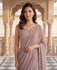 Mauve Serenity Chiffon Saree Set