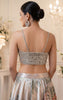 Mirror Work Blouse With Printed Skirt