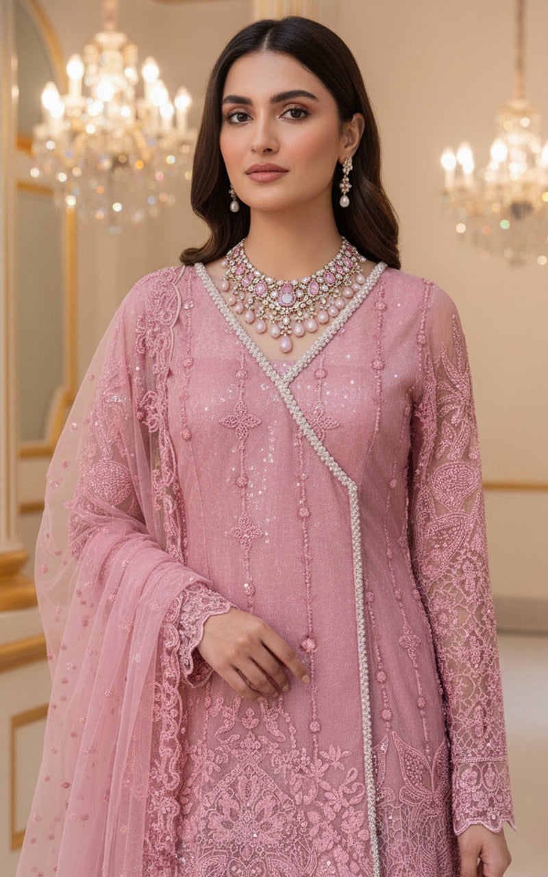 Unstitched Embroidered Fabric