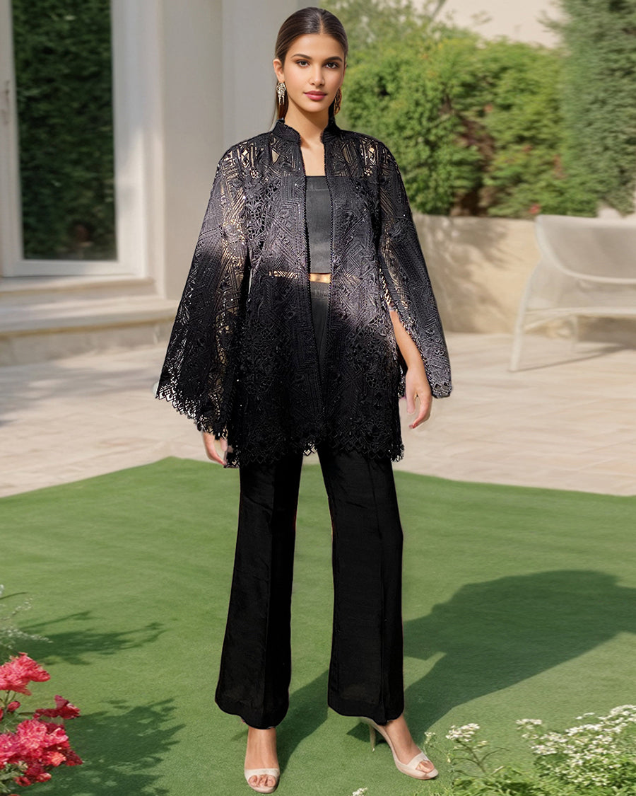 Organza Embroidered Jacket
