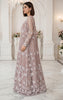 Unstitched Mauve Glimmer Open-Front Jacket With Maxi dress