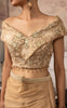 Unstitched Embroidered Blouse With Skirt