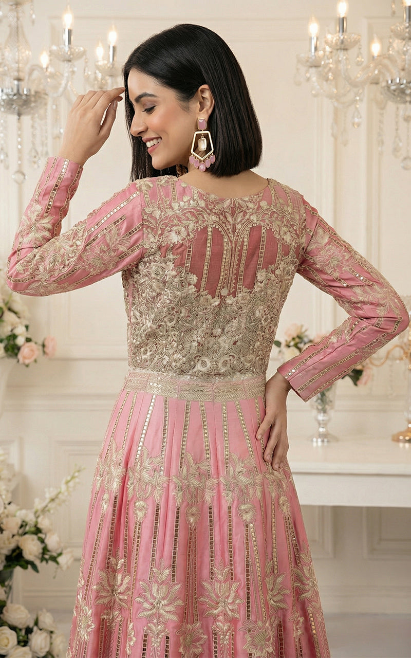 Embroidered Blouse With Lehenga
