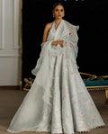 Organza Embroidered Blouse And Skirt