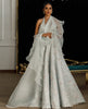 Unstitched Organza Embroidered Blouse And Skirt
