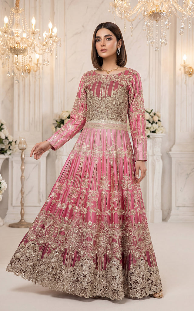 Embroidered Blouse With Lehenga