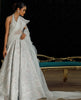 Unstitched Organza Embroidered Blouse And Skirt